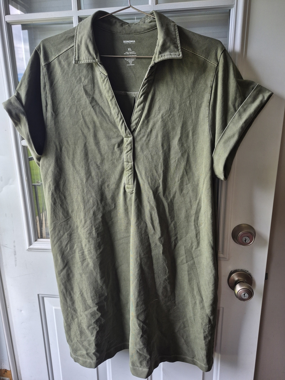 Sonoma Olive Green Women's Polo Shirt Dress
